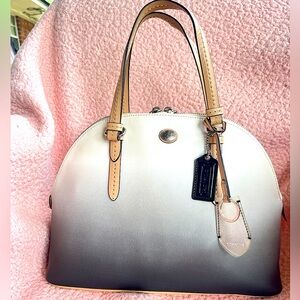 Beautiful Coach Peyton Cora
Domed Satchel Gray/ Black/White Fade/ Ombré